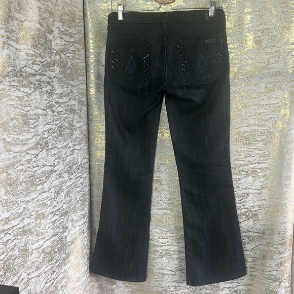 7 For All Mankind A Pocket Dark Wash Classic Jeans Size 25 - Picture 8 of 12